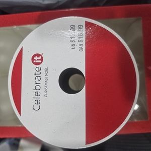 Celebrate It Black Christmas Ribbon